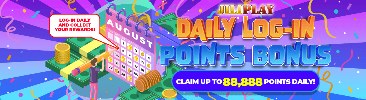 JILI777 August Daily Login Points Free Bonus